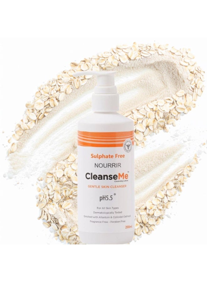 NOURRIR CleanseMe Gentle Skin Cleanser Face wash | 200 ML |All Skin Types | Enriched with Allantoin & Colloidal Oatmeal | Use with or Without Water | Soap Free - Image 3